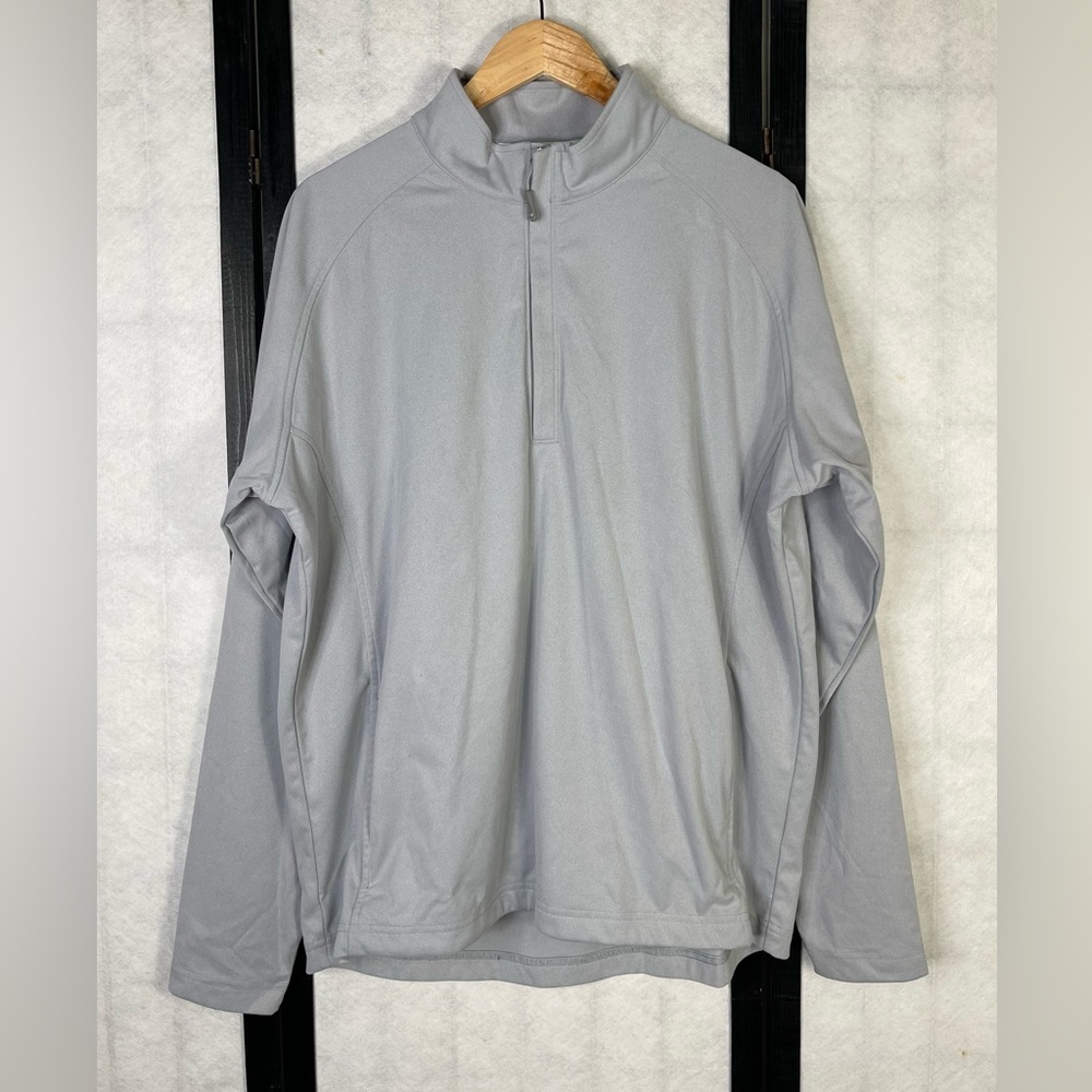 Peter Millar Light Gray Fleece Jacket. L